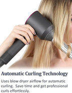 Automatic Curling Wands Attachments with 2 Curlers for Dyson Supersonic Hair Dryer Airwrap, Long Hair Waver Styling Iron Tool Blow Dryer Accessories for Women