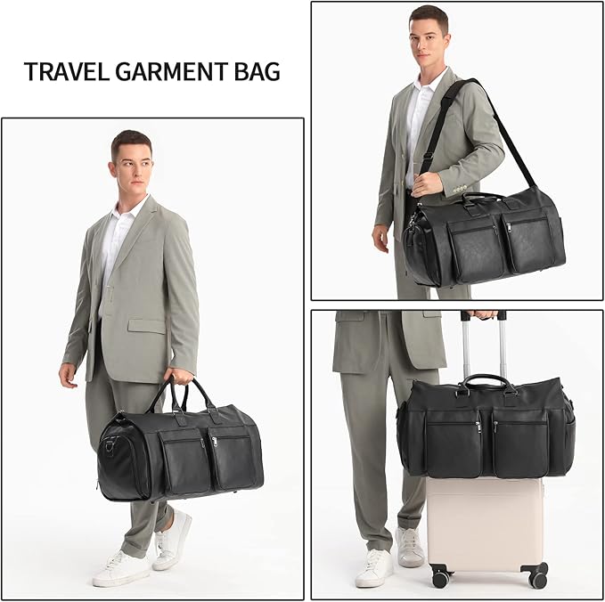 seyfocnia Convertible Travel Garment Bag, Carry on Garment Duffel Bag - Image 6
