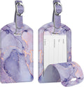 FINTIE 2 Pack Luggage Tags, Leather Name ID Labels by Fintie