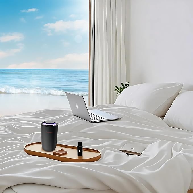 Air Oil Diffuser for Home Waterless Essential Oil Diffuser, Rechargeable USB Aromatherapy Scent Diffuser with LED Lights, Home Fragrance Diffuser for Room, Studio, Office, Bedroom-Black