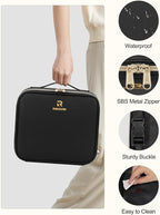 Travel Makeup Bag with LED Mirror Double Layer Makeup Case with Lighted Mirror - Image 7