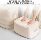Comforter Storage Bag - 130L Large Capacity Blanket Storage Bags 3-Layer Ultra - Image 3
