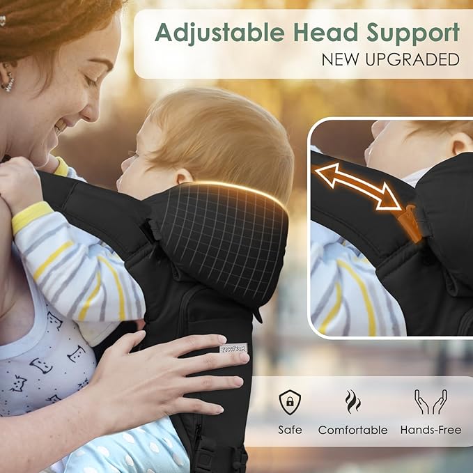 FRUITEAM Baby Carrier Newborn to Toddler 6 in 1 Hip Waist Stool - Image 2