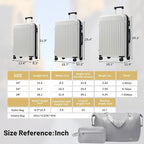Merax Luggage Sets, Durable Hardshell 3 Piece Suitcase - Image 2