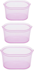 Zip Top Reusable Food Storage Bags | 3 Dish Set | Silicone Meal Prep Container - Image 2
