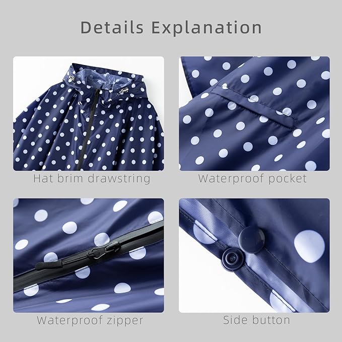 Cloak raincoat Unisex poncho Adult hooded men and women - Image 4