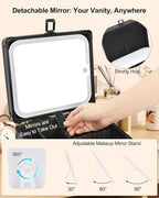 Makeup Box with LED Mirror, Makeup Bag with Light up Mirror& Adjustable - Image 3