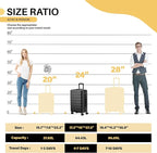 AnyZip Suitcase Hardside PC ABS Lightweight USB Luggage - Image 2