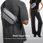 tomtoc 3.5L Sling Bag with RFID Blocking, Crossbody Bag Chest Shoulder Pack - Image 5