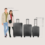U.S. Traveler Boren Polycarbonate Hardside Rugged Travel Suitcase Luggage - Image 7