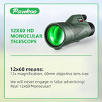Pankoo 12x60 HD Monocular Telescope - Image 2