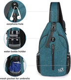 WATERFLY Crossbody Sling Backpack Sling Bag Travel Hiking Chest Bag Daypack - Image 4