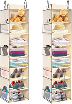 2 Pack Large-Sized Hanging Shoe Organizer 8-Shelf, Hanging Closet Organizer by ROOMTALK