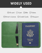 ALLIVE Passport Holder for Travel Women Men, Genuine Leather Passport Cover - Image 3