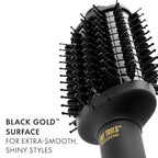 HOT TOOLS Pro Artist Heated Hair Styling Oval Brush, Black/Gold