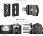 Leofoto Professional Camera Tripod, 4 Leg Sections, 360° Ball Head, Max Load - Image 4