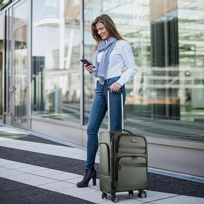 KROSER Softside Expandable Carry On Luggage - Image 7
