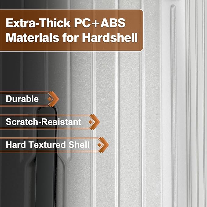 Romswi Suitcase Set with TSA Lock Cup Holder, Hardside Spinner Suitcase with - Image 5