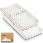2-Pack Organic Changing Pad Covers by KeaBabies