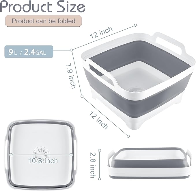 2.4 Gal Collapsible Dish Basin - Image 2