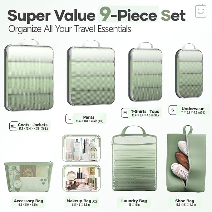 Veken 9/11 Set Compression Packing Cubes - Image 2
