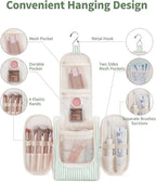 Narwey Small Striped Hanging Travel Toiletry Bag - Image 3