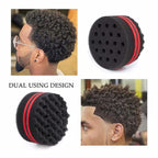 Small Hole Hair Sponge Brush for Twists Dreads Natural Hair Afro Curl Barber 2 PCS