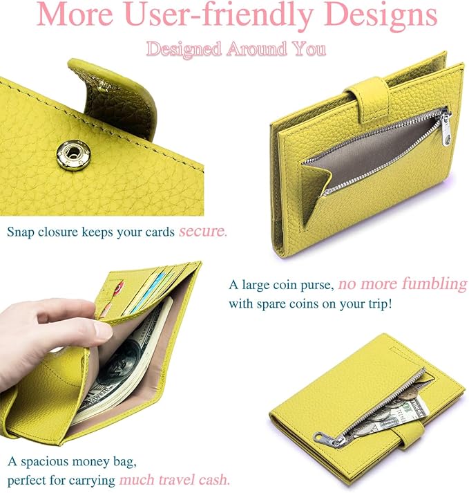 Slim Passport Wallet for Women – RFID Blocking Passport Holder for Travel Women - Image 6