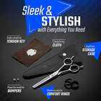 Fagaci Hair Thinning Scissors 6" with 440C Steel, Extreme Sharpness & Precise Cuts Texturizing Shears, Barber Thinning Shears, Hair Cutting for Women & Men, Slim Blades Texturizing Scissors
