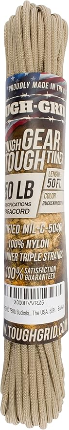 TOUGH-GRID 750 Paracord Rope Nylon Parachute Cord, Made in USA Survival Kit - Image 4
