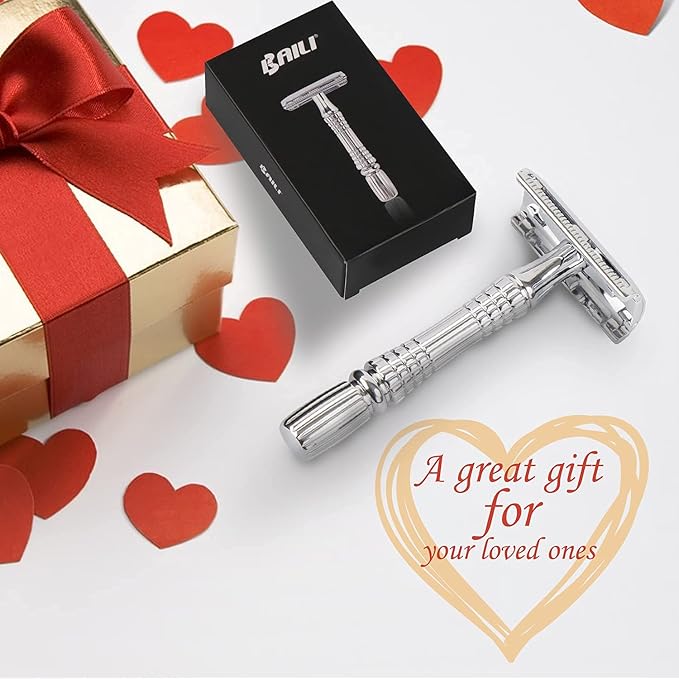 BAILI Classic 3-Piece Double Edge Safety Razor Wet Shaving - Image 8