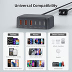 USB C Charger Block, 100W GaN 6 Port PD USB C QC USB A Wall Charger Adapter - Image 2