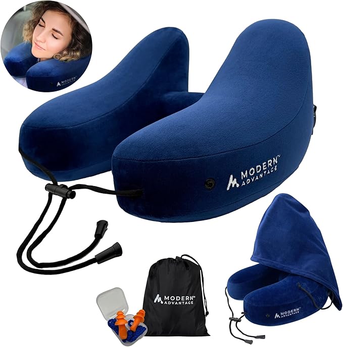 Modern Advantage Inflatable Travel Pillow by ModernAdvantage