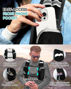 Small Hiking Backpack with Front Phone Holder, Packable Back pack with Chest - Image 2