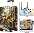 Raccoon Luggage Cover Washable Suitcase Protector Anti-Scratch, Stretchable Fit - Image 2