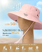 FURTALK Sun Hats for Women Ponytail UPF 50+ Beach Summer Hat Wide Brim Packable - Image 6