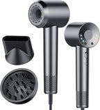 aowoka Hair Dryer, Higher Speed Professional High Speed Ionic Blow Dryer 500 Million Negative Ions & Heat-Control & 59dB Noise Hairdryer for Faster Drying