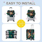 ANNA QUEEN Dreamy Cat Luggage Cover, Cat Sleeping in a Flower Field Design - Image 6