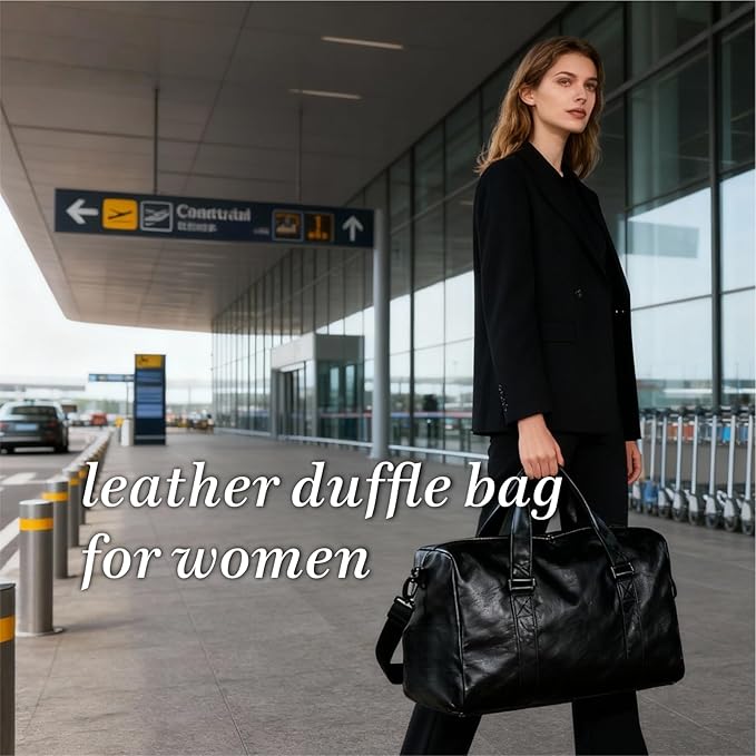 Leather Sports Gym Tote Bag - Image 2