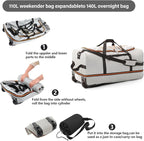 Vomgomfom 32" Soft-Sided Foldable Wheeled Travel Duffel Bag, Expandable 110L to - Image 3