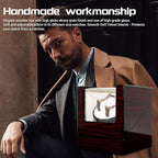 Uten Automatic Watch Winder Box Luxury Wooden Watch Storage Case, Double Watch - Image 8