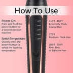 VAGARY 3 in 1 Thermal Brush Set, Heated Round for Blowout Look, Dual Voltage Curling Iron Brush, Ceramic Tourmaline, 3 Detachable Combs, 5 Temperature Settings