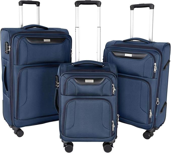 3-Piece Softside Expandable Luggage Set by WireHot