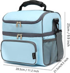 FlowFly Double Layer Cooler Insulated Lunch Bag Adult Lunch Box Large Tote Bag - Image 4