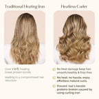 Yanibest Heatless Curls Overnight, Soft Heatless Hair Curler to Sleep in, No Heat Ribbon Wrap, Heatless Curling Set for Long Short Hair with Hair Scrunchies and Clip