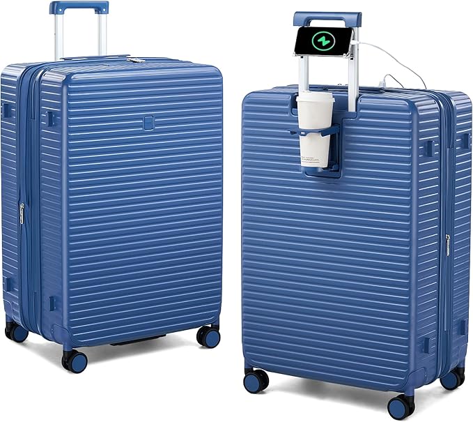28 Inch Luggage Hard Shell Suitcases, Expandable Travel Checked Luggage 28 Inch by HanTrip