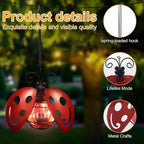 2 Pack Lady Bug Solar Outdoor Hanging Lantern Creative Small Sculpture Lights - Image 6