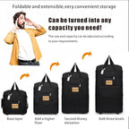 Foldable Travel Bag with Wheels, Extendable Tote Bag, Roller Expandable Luggage - Image 2