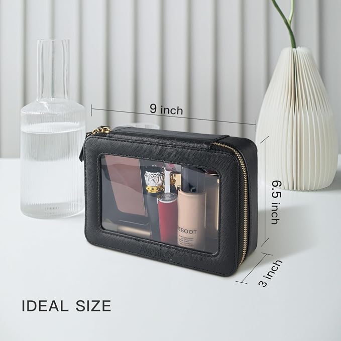 Aveniee Clear Makeup Bag Organizer, Portable Travel Toiletry Cosmetic Bag Case - Image 3