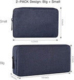 2-Pack Portable Storage Pouch Bag, Universal Electronics Accessories Case Cable - Image 2